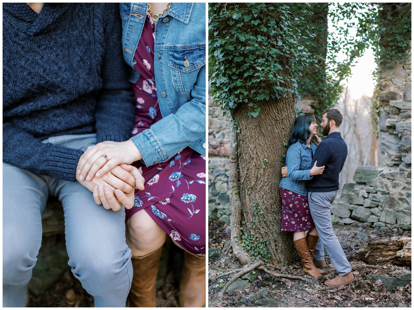 How To Choose A Unique Engagement Session Location - The Ruins At Patapsco State Park - Maryland Engagement Photography