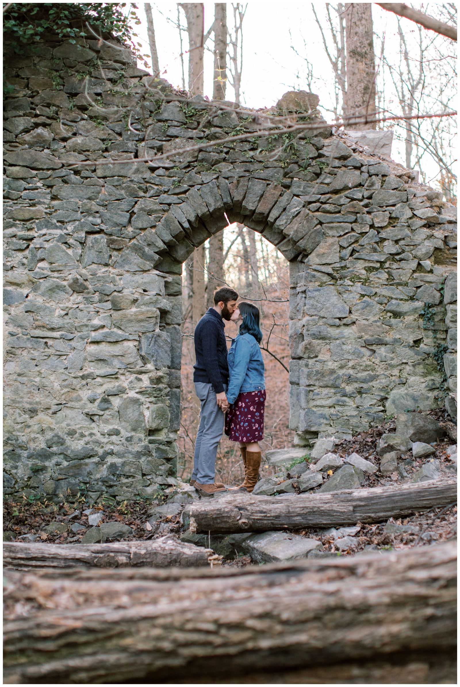 How To Choose A Unique Engagement Session Location - The Ruins At Patapsco State Park - Maryland Engagement Photography